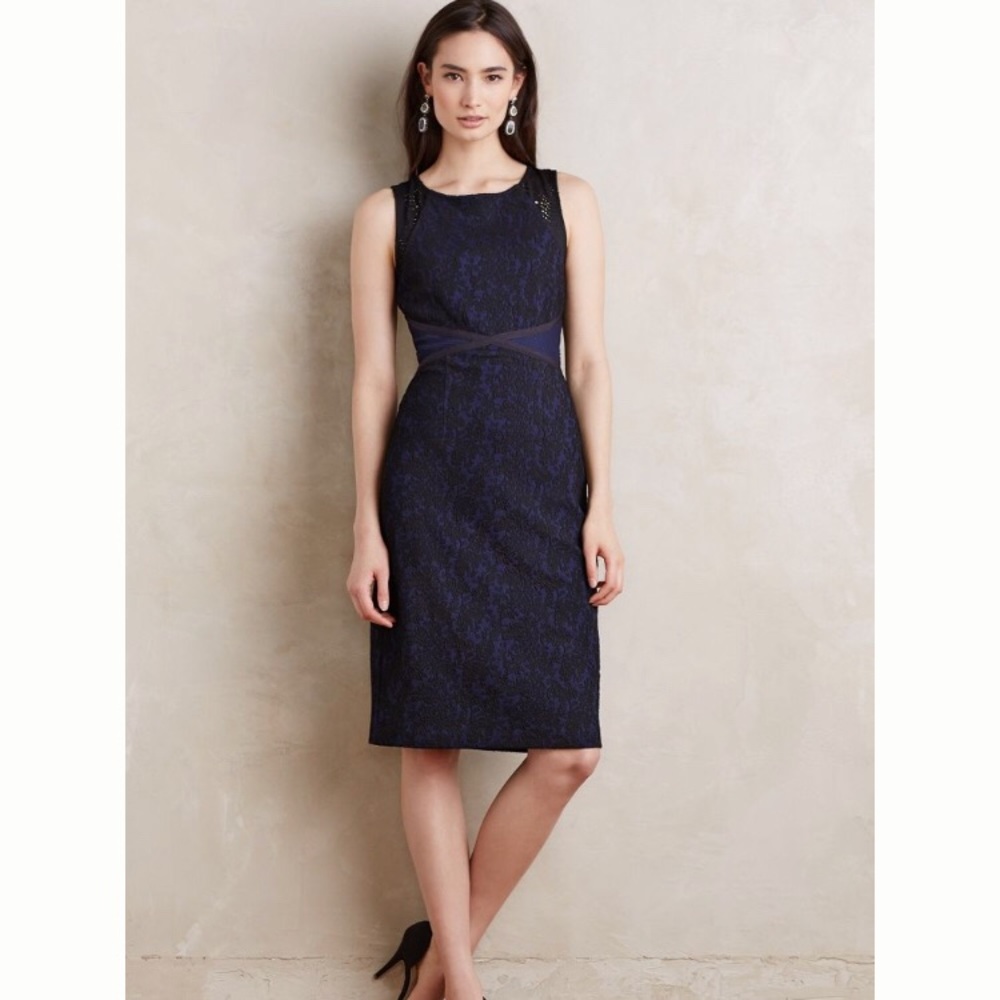 Anthropologie Larkin column dress, lacy, classy
